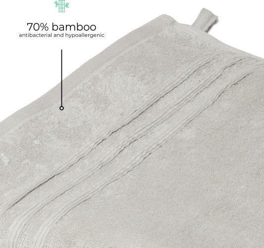 Osuška Siguro Osuška Bamboo, 70 × 140 cm, Light Grey