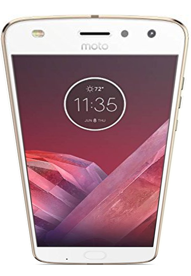 Pohled na displej telefonu Motorola Moto Z2 Play Fine Gold