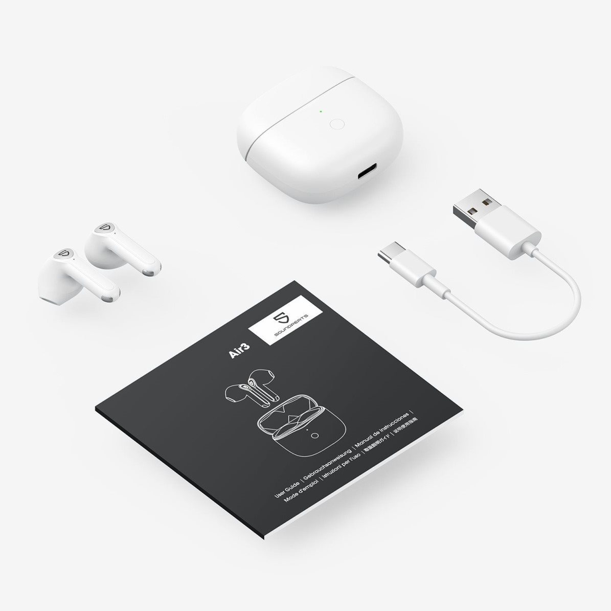 Bezdrôtové slúchadlá Soundpeats Air3 White