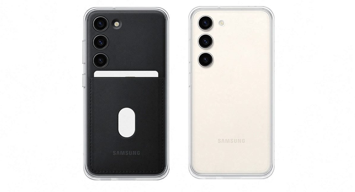 Originálny ochranný kryt Frame v bielom prevedení na mobil Samsung Galaxy S23