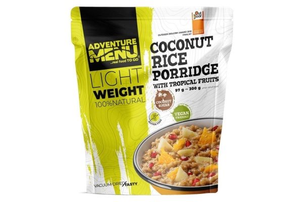 Adventure Menu Lightweight - Rice-coconut porridge with tropical fruit 