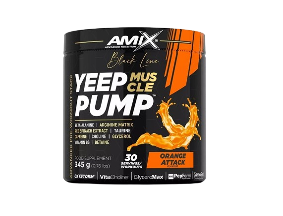 Amix Nutrition Black Line Yeep Pump 345 g, Orange Attack