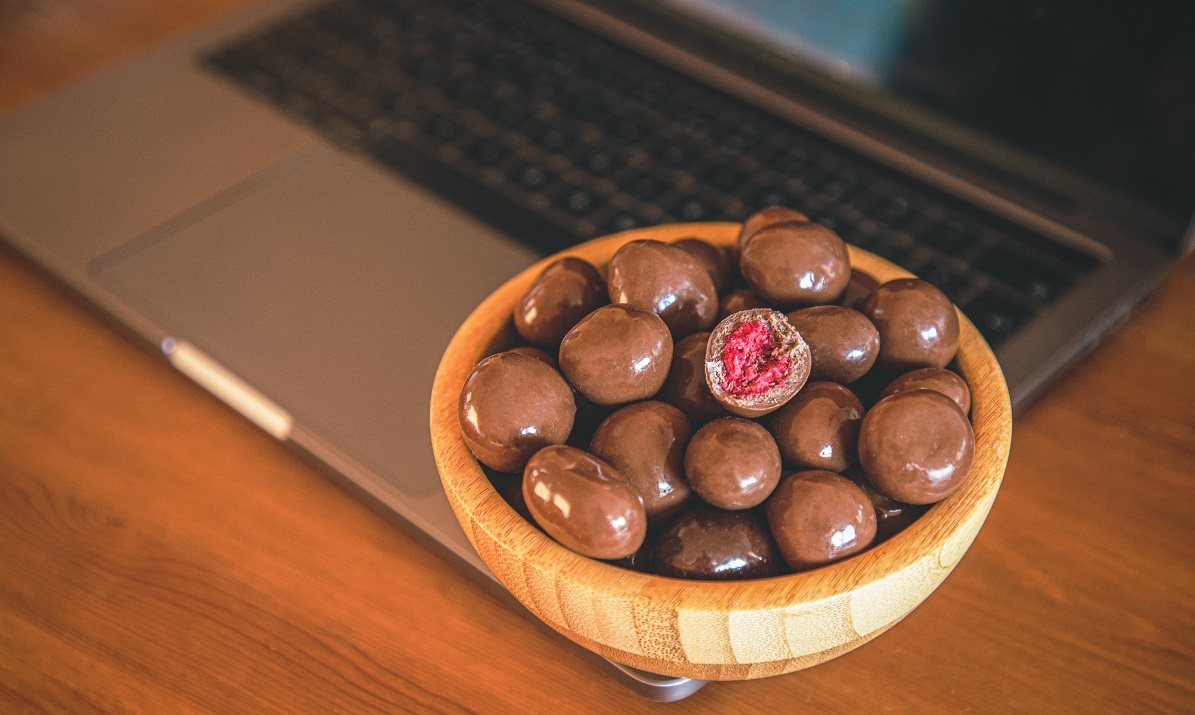 Bery Jones Lyophilised raspberries in milk chocolate