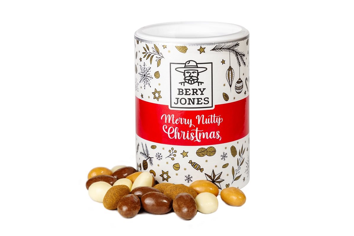 Orechy Bery Jones Vianočné mandle v čokoláde, jogurte a slanom karameli 500 g