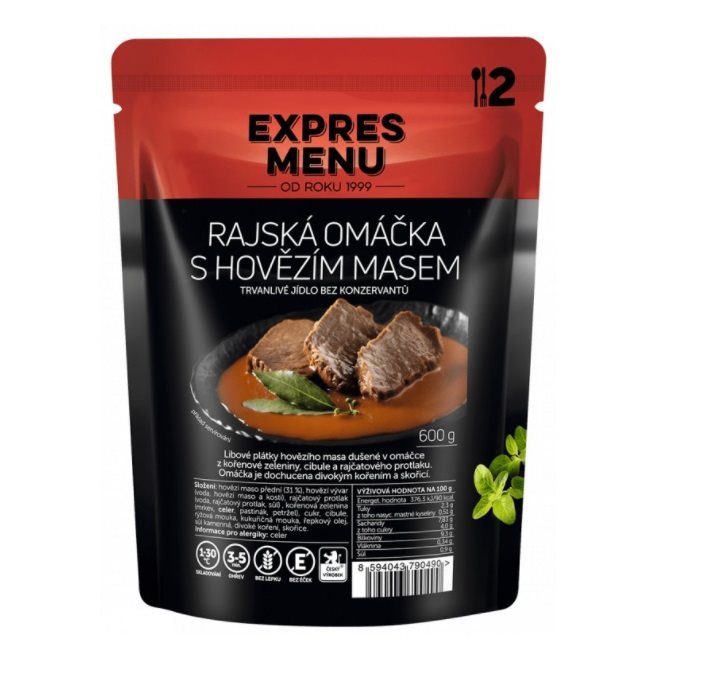 MRE Expres Menu Rajská omáčka s hovězím