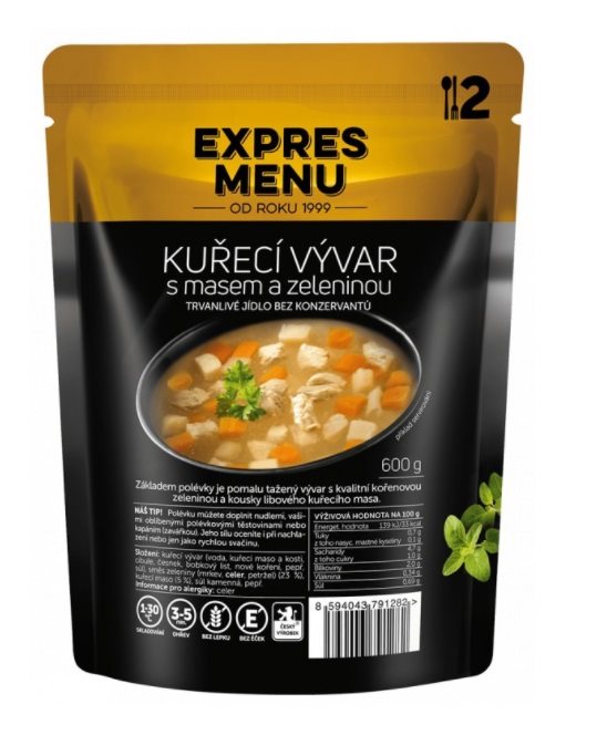 MRE Express Menu Chicken broth with meat and vegetables MRE Express Menu Chicken broth with meat and vegetables