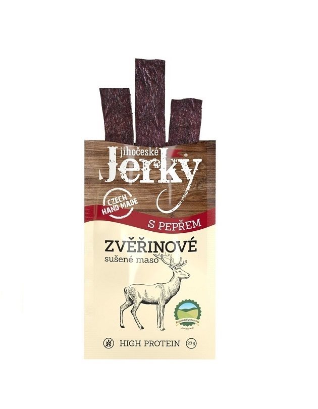 Jihočeské Jerky zvěřina s pepřem