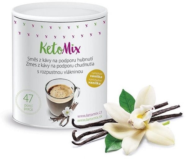 KetoMix Instantní káva na podporu hubnutí s vanilkou, 47 porcí 