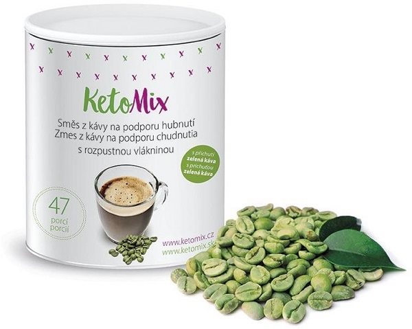 KetoMix Instantní káva na podporu hubnutí s matchou a zelenou kávou, 47 porcí 