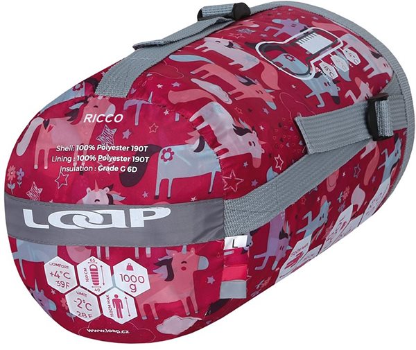 Detský spací vak Loap Ricco Pony ružový