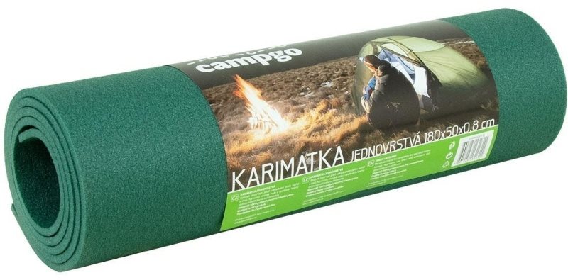 Karimatka Campgo 180x50x0,8 cm jednovrstvová zelená