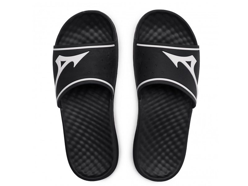 Mizuno Relax Slide, Black/White, size EU 47/310mm - Slippers