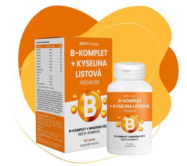 MOVit B-Komplet + Kyselina listová PREMIUM