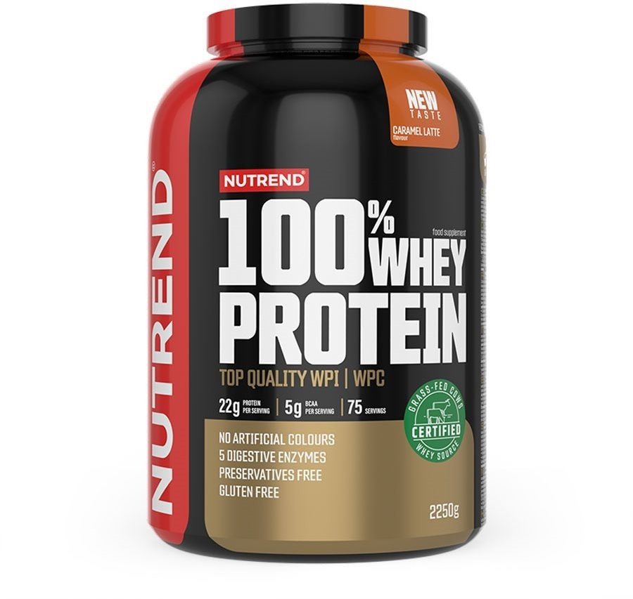 Nutrend 100% Whey Protein, karamelové latté