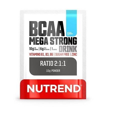 Nutrend BCAA Mega Strong Drink (2: 1: 1), 10 g, modrá malina