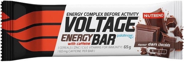 Nutrend Voltage Energy Bar With Caffeine 65 g, horká čokoláda