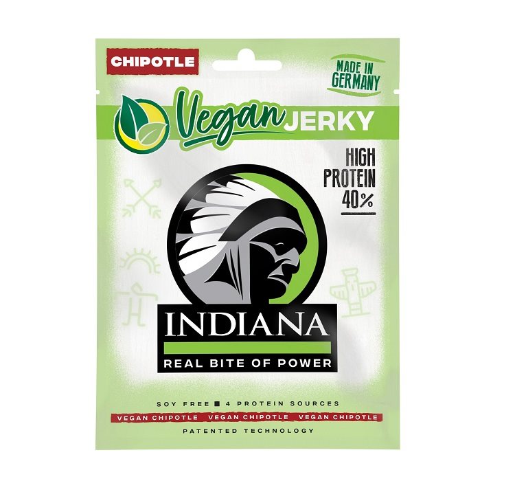 INDIANA Vegan Jerky Hot & Sweet Sušené mäso INDIANA Vegan Jerky Hot & Sweet
