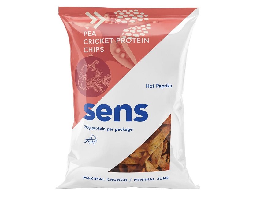 Zdravé chipsy SENS Proteín chipsy so svrčkovým proteínom 80 g, pikantná paprika