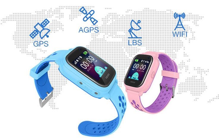 GPS + AGPS + LBS + WiFi Chytré dětské hodinky Smartomat Kidwatch 3