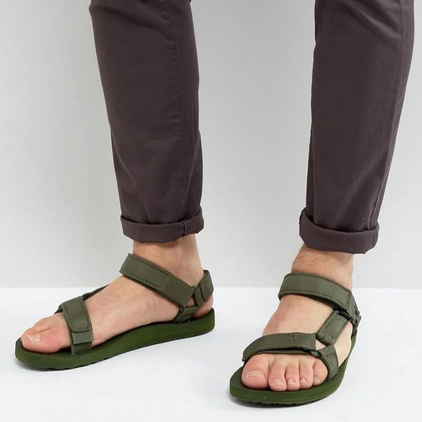 Green teva hot sale sandals