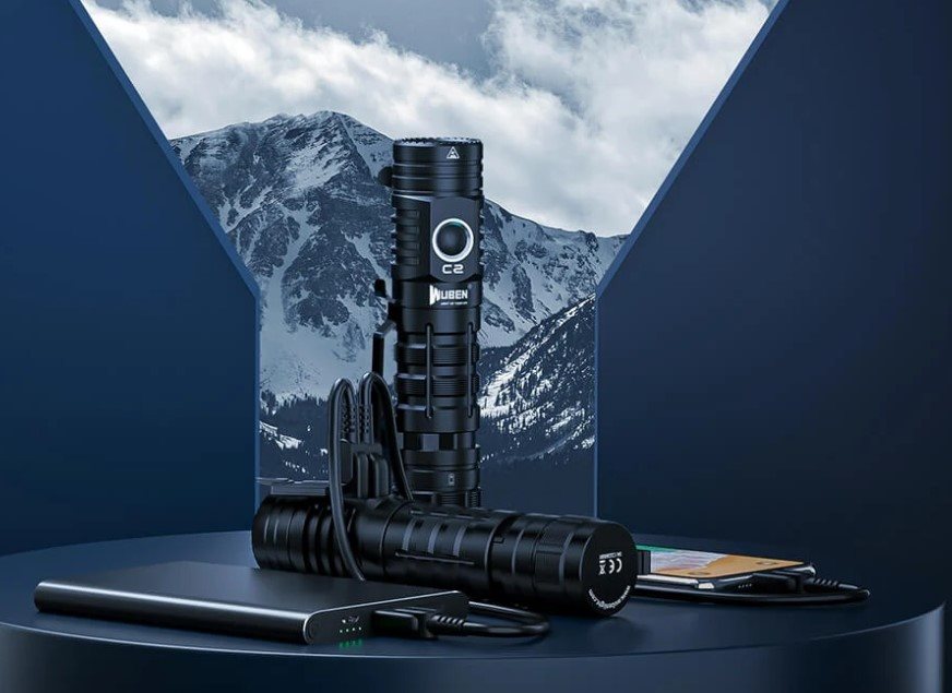 Wuben C2-Taschenlampe mit 2000 lm Lichtleistung Wuben C2-Taschenlampe mit 2000 lm Lichtleistung