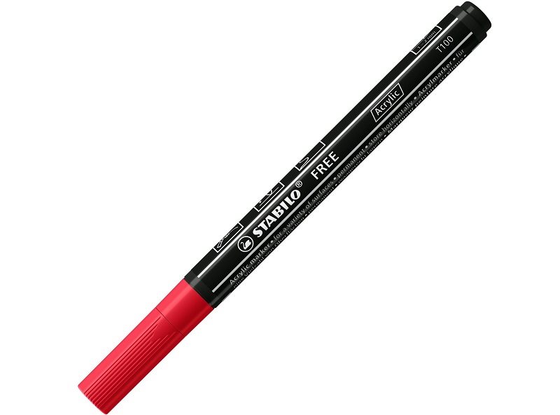  STABILO FREE Acrylic T100, purpurrot 1 St