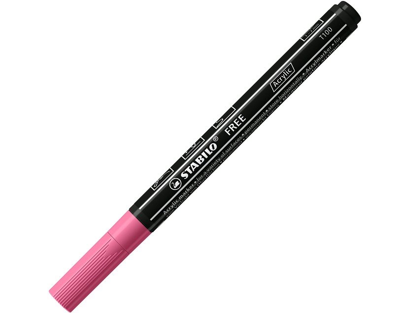  STABILO FREE Acrylic T100, Rosa 1 St