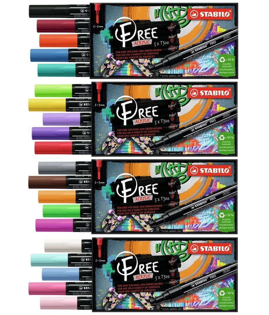 STABILO FREE Acrylic T300 2 Marker