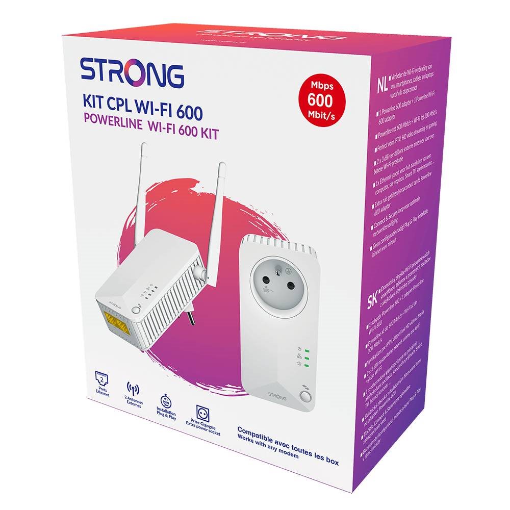 Internet anywhere in your home with the STRONG Powerline WF 600 DUO FR, 2 pack Internet anywhere in your home with the STRONG Powerline WF 600 DUO FR, 2 pack