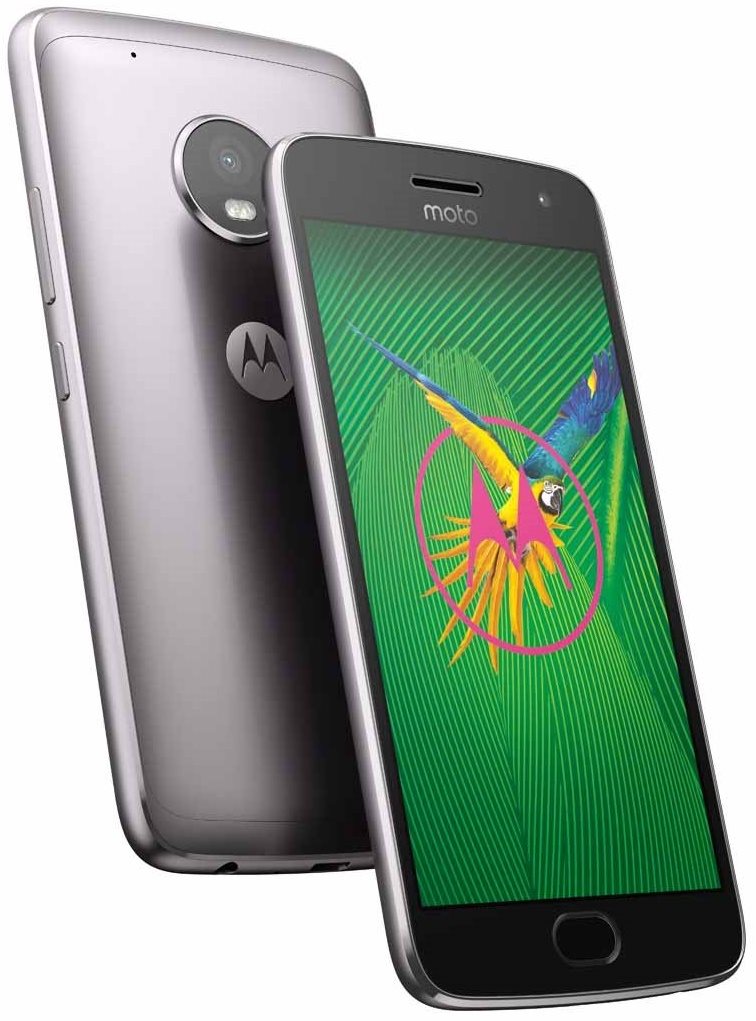 Přední a zadní strana telefonu Motorola Moto G5 Plus Lunar Grey