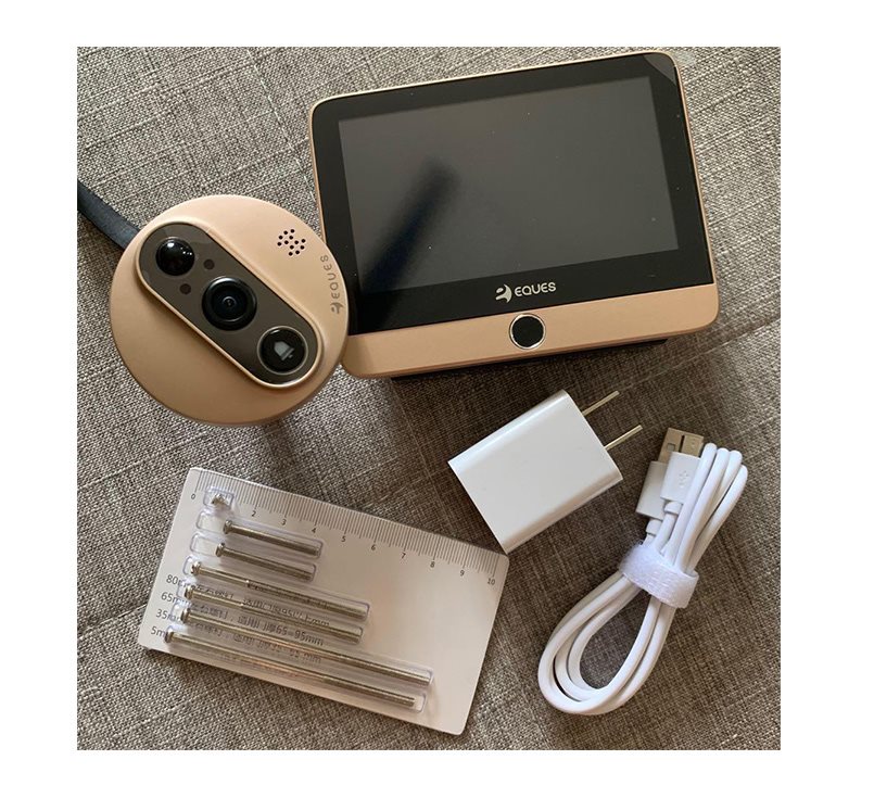 Digitální WiFi kukátko EQUES Mini 2 chmapagne Příslušenství