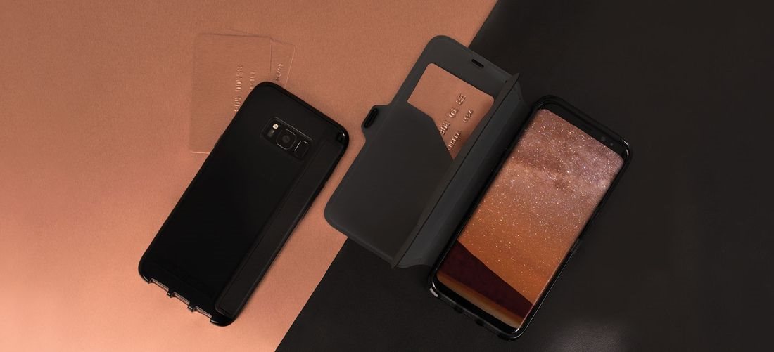 Two cases in one Pouzdro Tech21 Evo Wallet pro Samsung Galaxy S8 Plus - 2 v 1