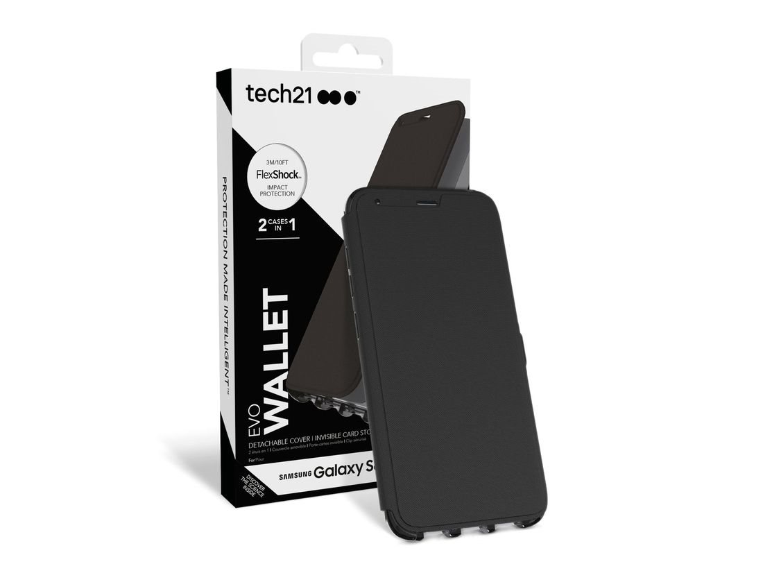Elegant black design Pouzdro Tech21 Evo Wallet pro Samsung Galaxy S8 Plus - balení