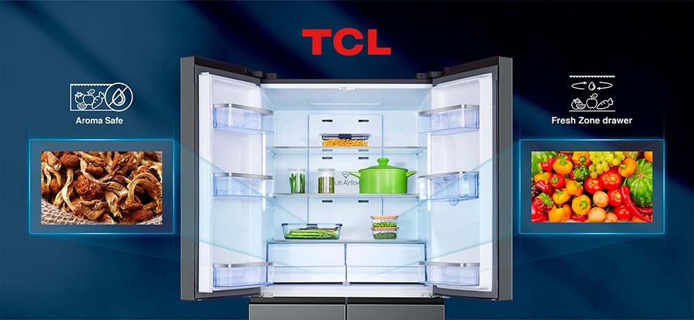 Americká chladnička TCL RP466CXF0