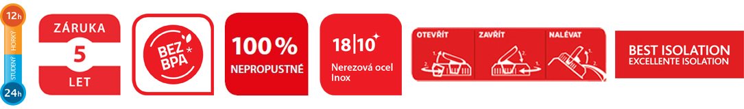 Tefal Termoska s hrníčkem 1.0l SENATOR černá nerez