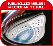 Ikona nejkluznější žehlicí plochy Tefal