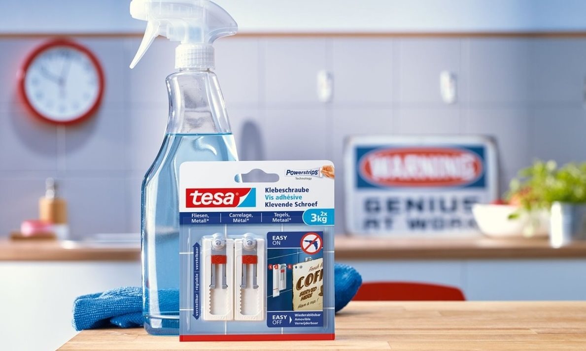 Tesa Nastavitelný nalepovací šroub na dlaždice a kov 3kg