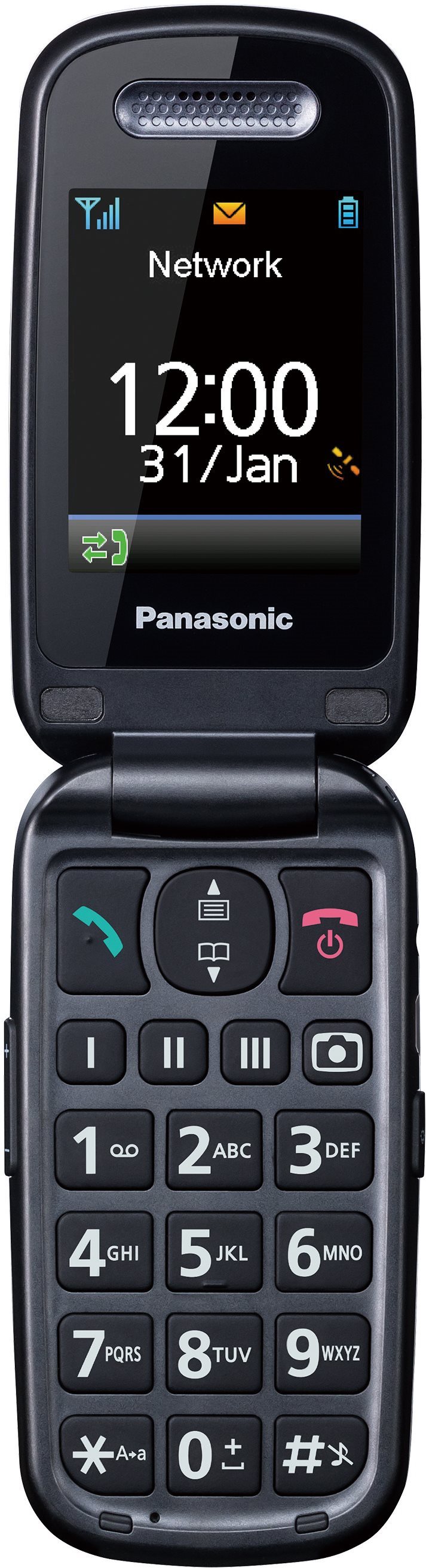 Praktický tlačidlový telefón Panasonic KX-TU466EXBE