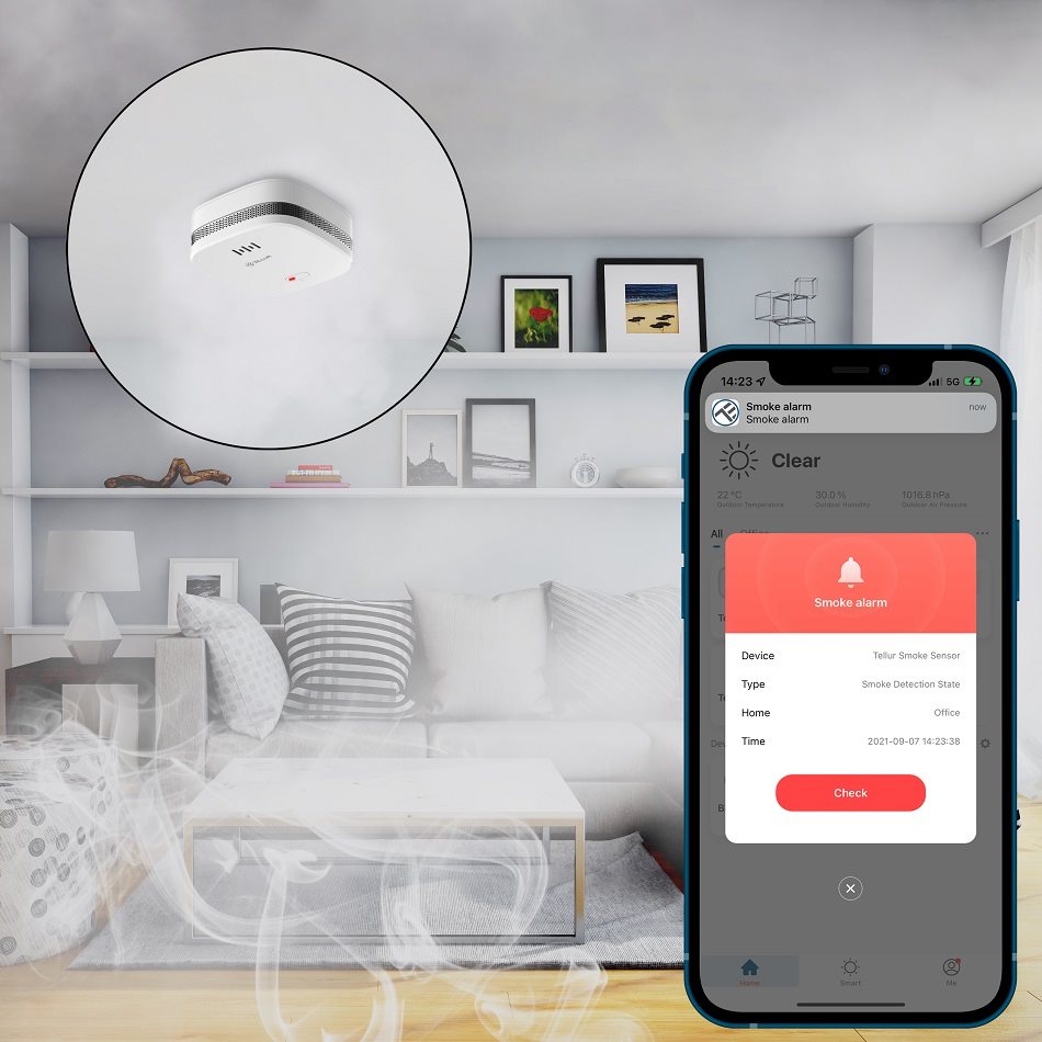 Detektor plynu Tellur WiFi Smart Plynový Sensor