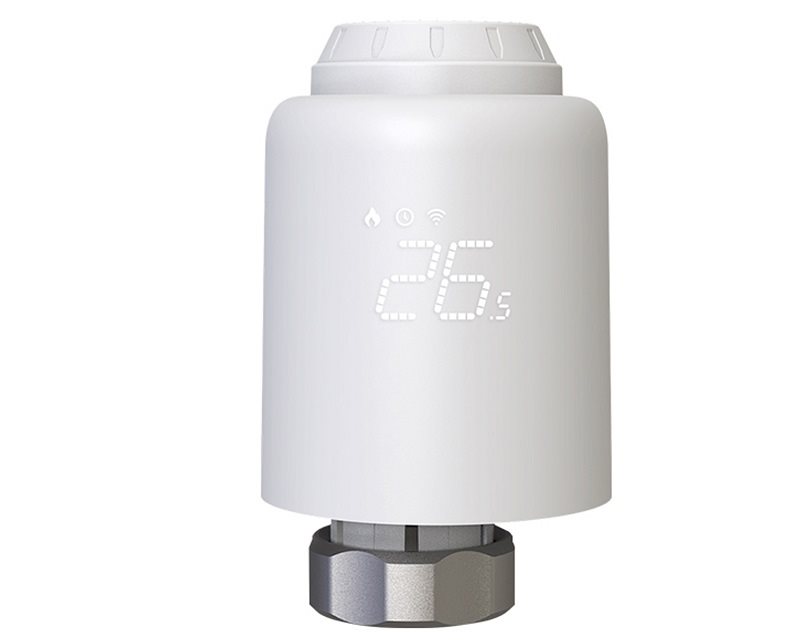 Termostatický ventil Tellur WiFi Smart Thermost. Radiator Valve-Smart WiFi termostat. radiátorový ventil RVSH1, LED, biely