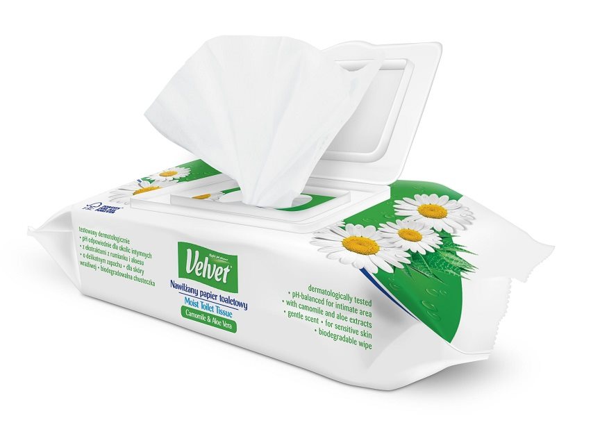 VELVET Camomile moist toilet paper (42 pcs) 