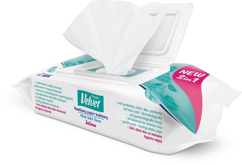 VELVET Intima Moist Toilet Paper (42 pcs)