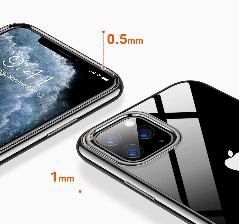 Puzdro na mobil Torras Crystal Clear pre iPhone 11 Pro Black