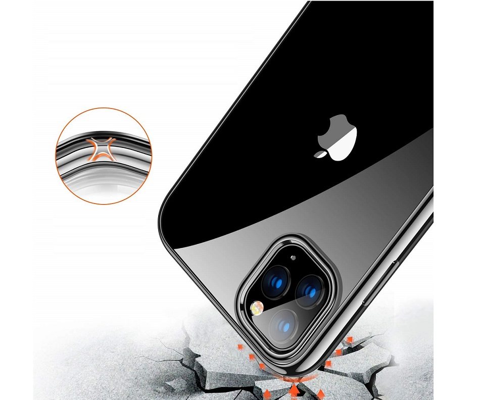 Puzdro na mobil Torras Crystal Clear pre iPhone 11 Pro Black