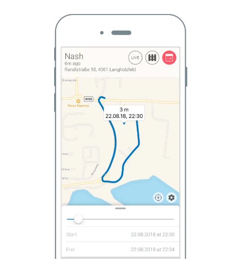 Záznam history pohybu