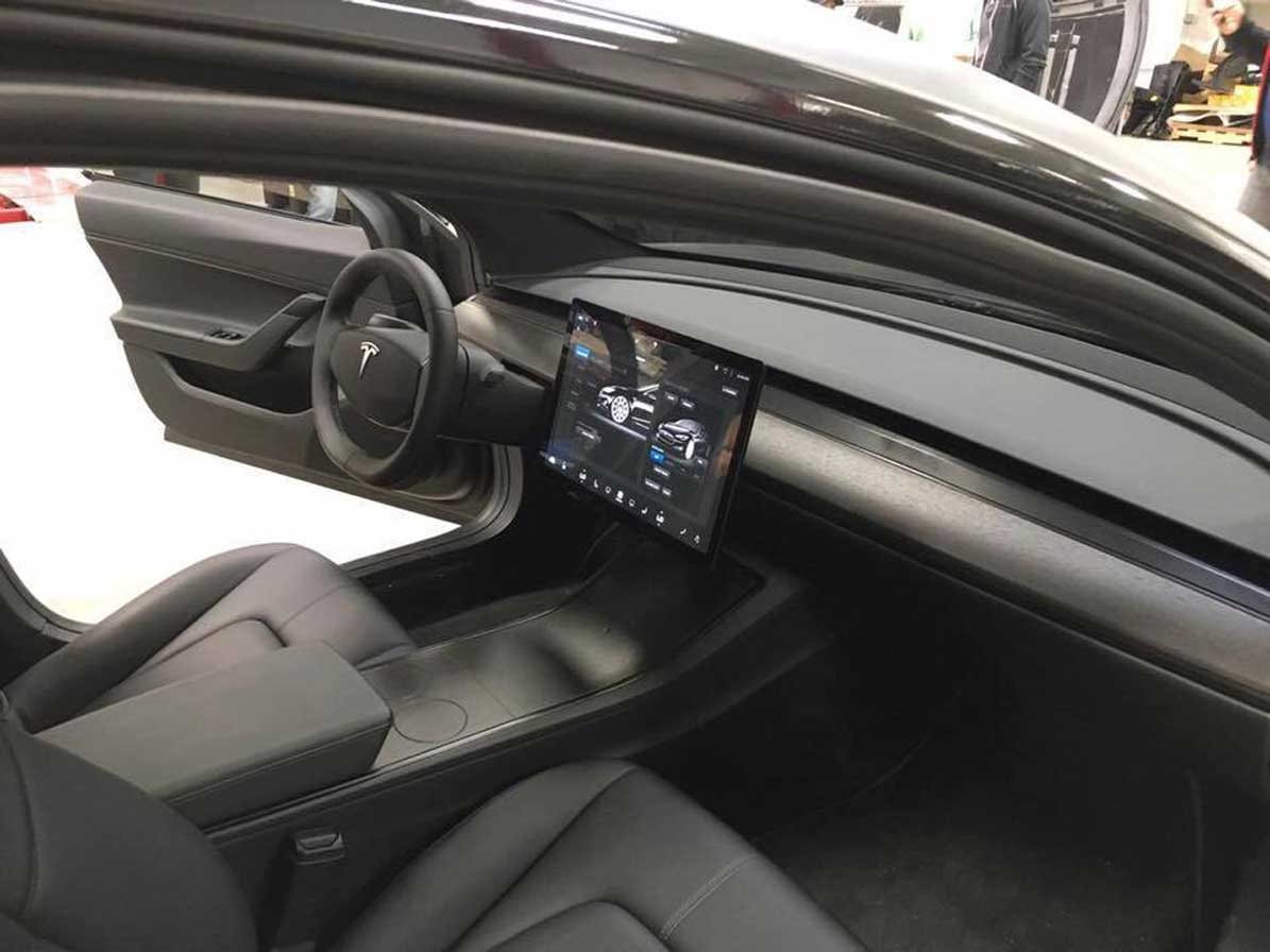 Conventional dashboard is gone Tesla Model 3