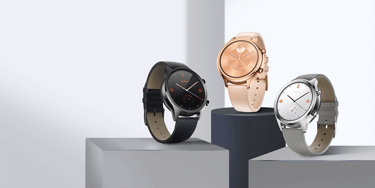 TicWatch C2 Platinum Silver Elegantní pánské chytré hodinky