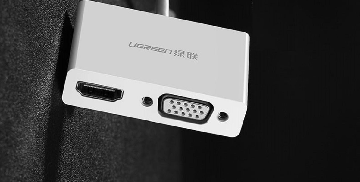 UGREEN USB-C to HDMI + VGA Adapter with PD Space Gray