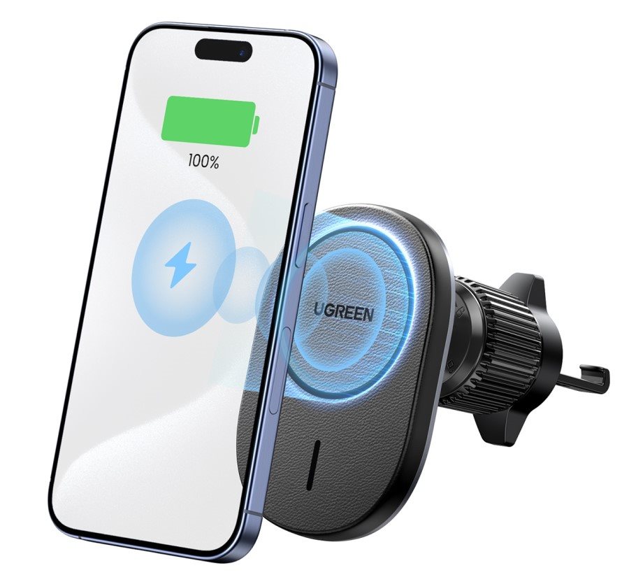 MagSafe držiak na mobilný telefón Ugreen Magnetic Wireless Car Charger For Air Vent Mount