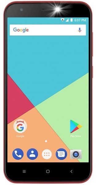 UleFone S7 Dual SIM Red Přední strana telefonu UleFone S7 Dual SIM Red